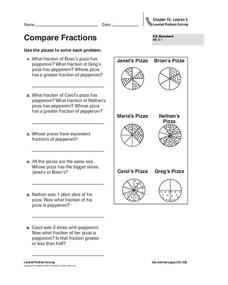 Compare Fractions Worksheet Compare Fractions Worksheet