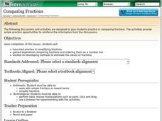 Comparing Fractions Lesson Plan Comparing Fractions Lesson Plan