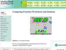 Comparing Fractions Interactive Comparing Fractions Interactive
