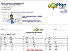 Comparing Numbers Worksheet Comparing Numbers Worksheet