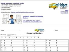 Comparing Numbers Worksheet Comparing Numbers Worksheet