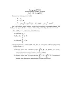 Divergence and Surface Integrals Interactive Divergence and Surface Integrals Interactive