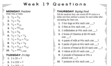 Week 19 Questions Worksheet Week 19 Questions Worksheet