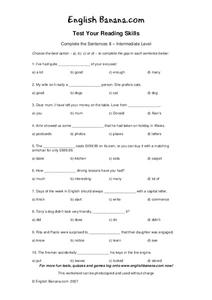 Complete The Sentence 6 Worksheet Complete The Sentence 6 Worksheet