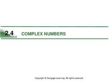 Complex Numbers PPT Complex Numbers PPT