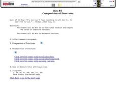 Composition Of Functions Lesson Plan Composition Of Functions Lesson Plan