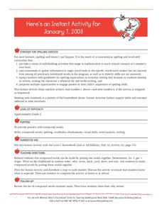 Compound Words Lesson Plan Compound Words Lesson Plan