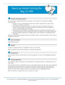 Compound Words Lesson Plan Compound Words Lesson Plan