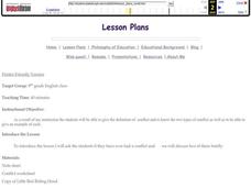 Conflict Lesson Plan Conflict Lesson Plan
