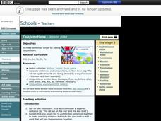 Conjunctions Lesson Plan Conjunctions Lesson Plan