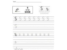 S is for Shoe: Letter Ss Worksheet S is for Shoe: Letter Ss Worksheet