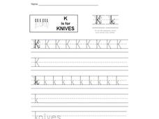 K is for Knives: Letter Kk Interactive K is for Knives: Letter Kk Interactive