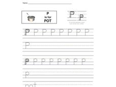 P is for Pot: Letter Pp Worksheet P is for Pot: Letter Pp Worksheet