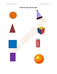 Match the Shape Worksheet    Match the Shape Worksheet