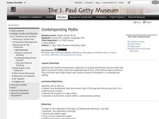 Contemporizing Myths Lesson Plan Contemporizing Myths Lesson Plan
