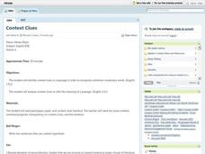 Context Clues Lesson Plan Context Clues Lesson Plan