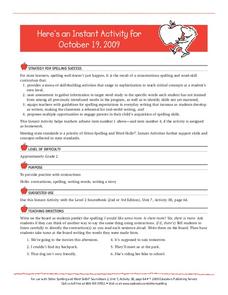 Contractions Lesson Plan Contractions Lesson Plan