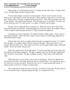 Contrast and Evaluate Fact and Opinion Worksheet Contrast and Evaluate Fact and Opinion Worksheet