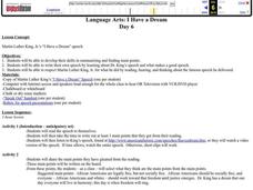 "I Have a Dream" Lesson Plan "I Have a Dream" Lesson Plan