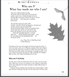 Who Am I? What Has Made Me Who I Am? Activity Who Am I? What Has Made Me Who I Am? Activity