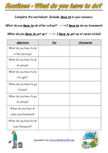 Routines — What Do You Have to Do? Organizer Routines — What Do You Have to Do? Organizer