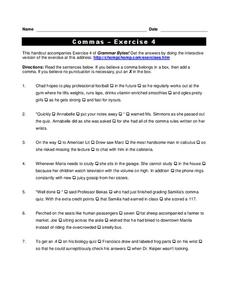 Commas-Exercise 4 Interactive Commas-Exercise 4 Interactive