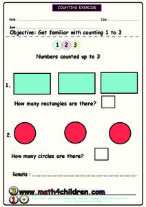 Count to 3 Worksheet Count to 3 Worksheet