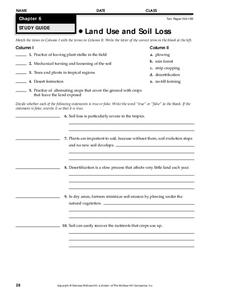 Land Use and Soil Loss Worksheet Land Use and Soil Loss Worksheet
