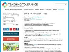 Emmett Till: A Classroom Sonnet Lesson Plan Emmett Till: A Classroom Sonnet Lesson Plan