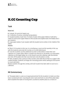 Counting Cup Lesson Plan Counting Cup Lesson Plan