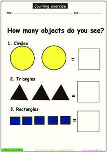 Counting Exercises Worksheet Counting Exercises Worksheet