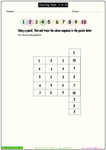 Counting From 1 to 10 Worksheet Counting From 1 to 10 Worksheet