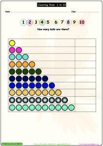 Counting From 1 to 10 Worksheet Counting From 1 to 10 Worksheet