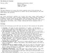 The History of Creation Lesson Plan The History of Creation Lesson Plan