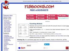 Counting Nickels Worksheet Counting Nickels Worksheet