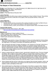 Flat Shapes in Three Dimension Lesson Plan Flat Shapes in Three Dimension Lesson Plan