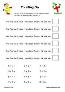 Counting on Worksheet Counting on Worksheet