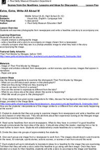 Extra, Extra Write All About It! Lesson Plan Extra, Extra Write All About It! Lesson Plan