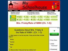 Mrs. Frisby and the Rats of NIMH (Ch. 1-3) Interactive Mrs. Frisby and the Rats of NIMH (Ch. 1-3) Interactive
