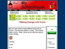 Making Change with Coins Interactive Making Change with Coins Interactive