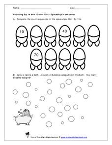 Counting Practice Worksheet for Kindergarten - 2nd Grade | Lesson Planet
