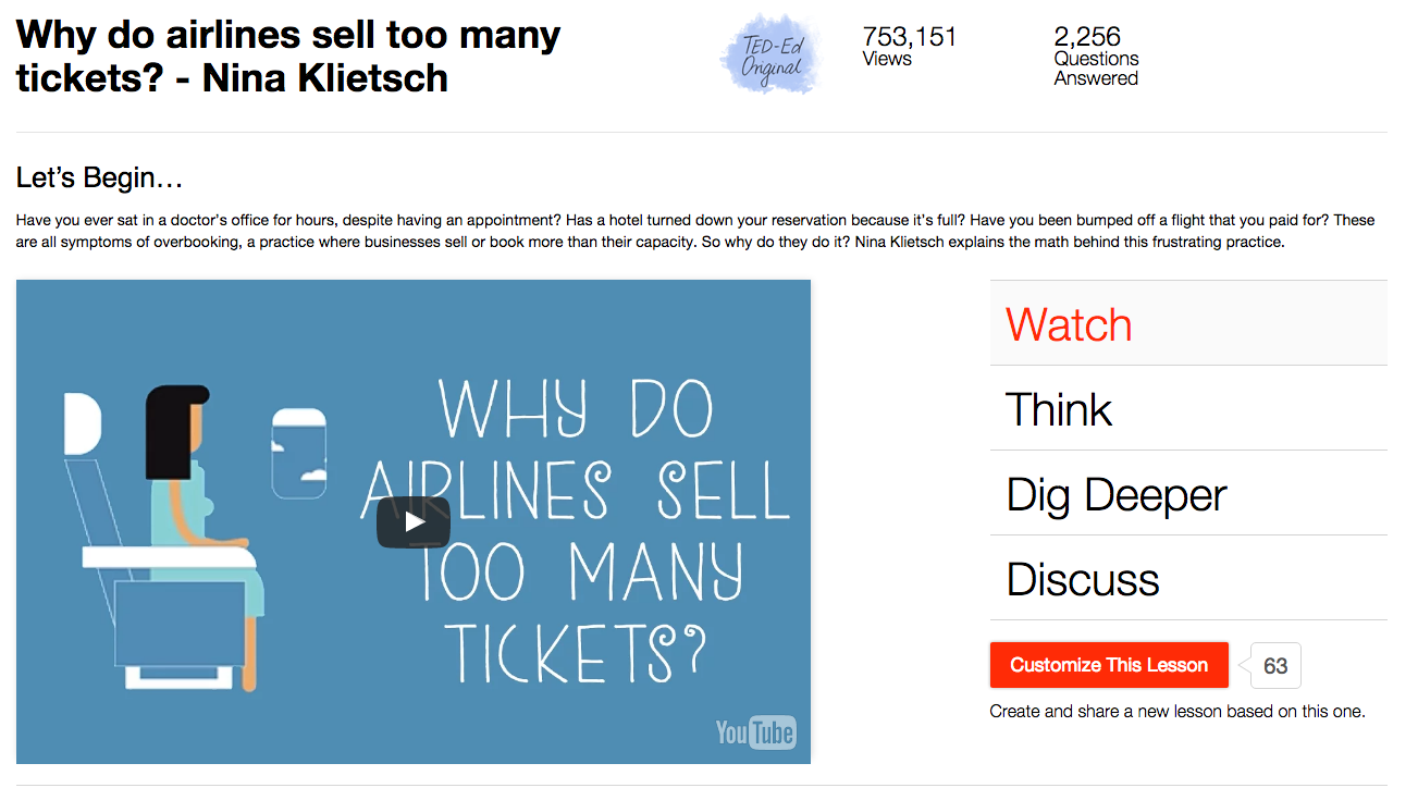 Why Do Airlines Sell Too Many Tickets? Instructional Video Why Do Airlines Sell Too Many Tickets? Instructional Video