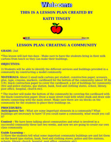 Creating A Community Lesson Plan Creating A Community Lesson Plan