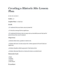 Creating a Historic Site Lesson Plan Creating a Historic Site Lesson Plan