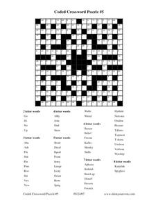 Coded Crossword Puzzle #5 Interactive Coded Crossword Puzzle #5 Interactive