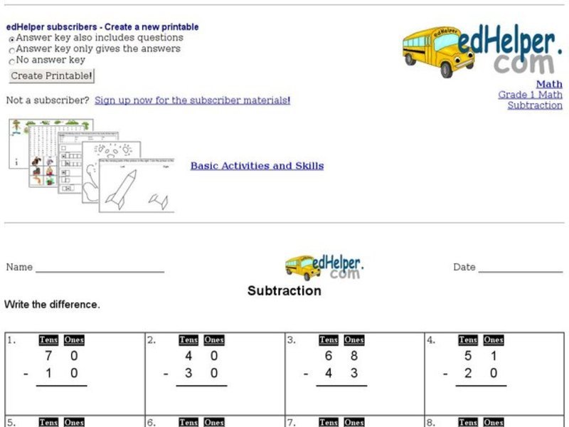 Subtraction Using Place Value Interactive Subtraction Using Place Value Interactive