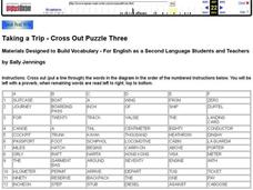 Taking a Trip - Cross Out Puzzle Three Worksheet Taking a Trip - Cross Out Puzzle Three Worksheet
