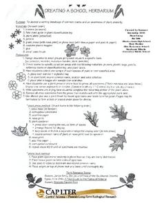 Creating A School Herbarium Lesson Plan Creating A School Herbarium Lesson Plan