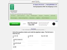 Solving Equations with Two-Stepping! (4 of 4) Worksheet Solving Equations with Two-Stepping! (4 of 4) Worksheet