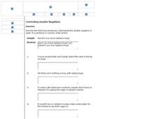Correct Double Negatives Interactive Correct Double Negatives Interactive